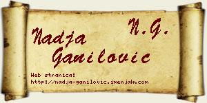 Nadja Ganilović vizit kartica